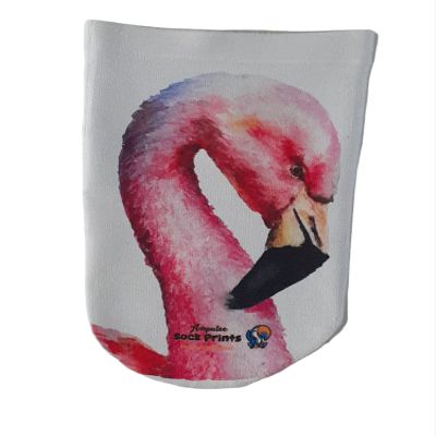 Amputee Sock "Flamingos Portrait",Residual Wound Sock, 3PLY