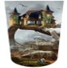 Amputee Sock "Castle Fantasy White Wolf V1",Residual Wound Sock, 3PLY view 1