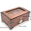 Cigar Humidor for Approx,Tempered Glass Top Display with Digital Hygrometer and Humidifier Holds 50 Cigars,Temperature Control Household Cigar Aging Box(Black) view 3
