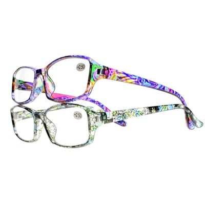 bestsight1936 2 Colors Women Rainbow Cyan Resin Lens Eyewear Reading Glasses