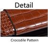 Brown Crocodile Pattern Leather Humidors,Cigars Case with Stainless Steel Cigar Cutter,Hold 3 Tube Cigars,Used for Travel and Work,Brown view 2