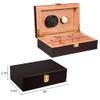 Cigar Humidor,Cigar Box with Hygrometer and Humidifier,Wooden Travel Cigar Humidifier Box,Dark Brown view 3