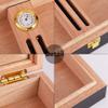 Cigar Humidor,Tempered Glass Top Display with Digital Hygrometer and Humidifier Holds 10-18 Cigars,Temperature Control Household Cigar Aging Box(Black) view 3