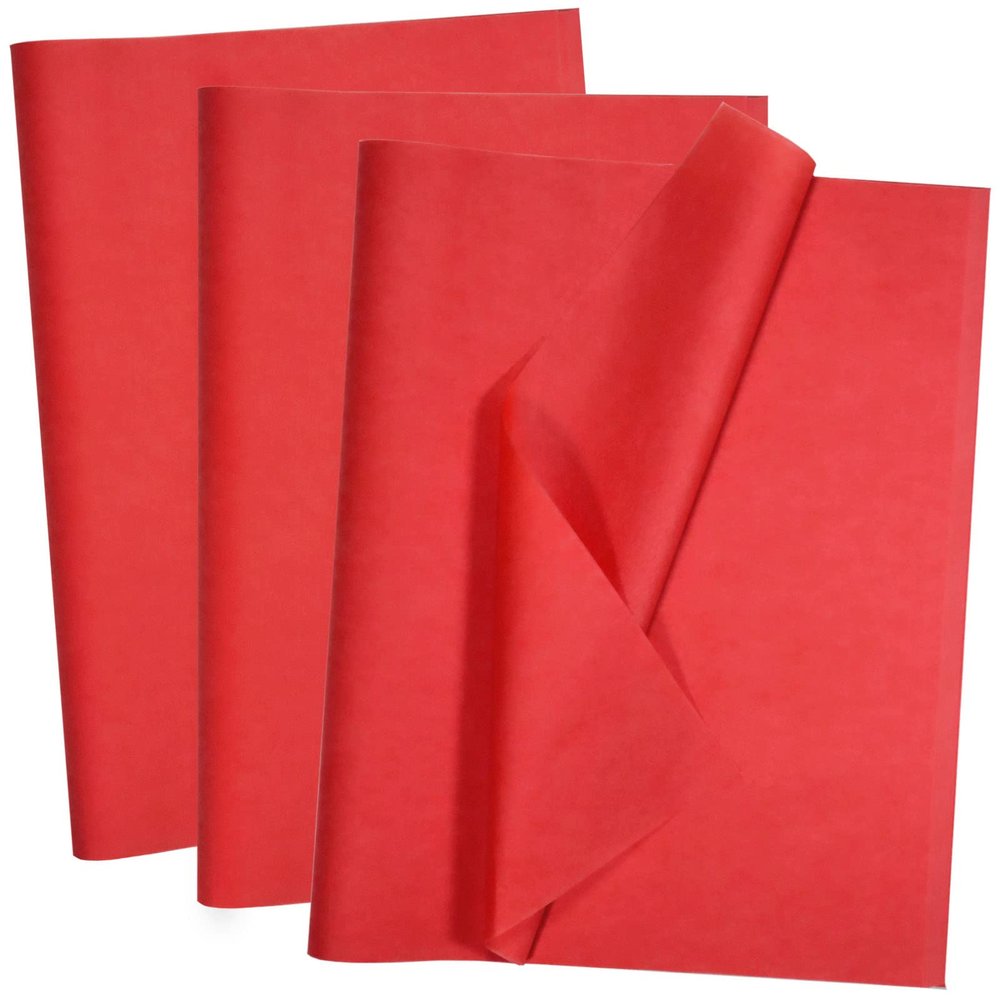 100 Sheets Red Tissue Paper Artdly 14 x 20 Inches Red Wrapping Paper Bulk for Weddings Birthday DIY Project Wrapping Crafts Decor
