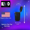 480 Black Vials - 30 DRAM Pop Top Bottle - Airtight Containers - BPA Free Medical Grade Plastic Prescription Bottles for Storage, Wholesale Bulk Pack view 2