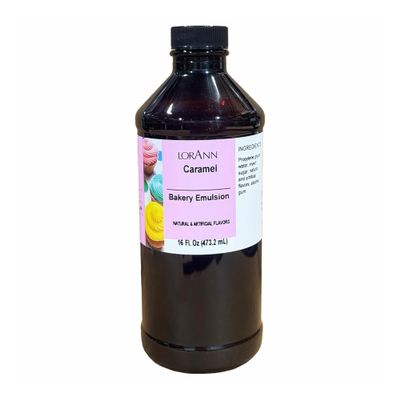 Lorann Oils Caramel Bakery Emulsion: Rich Flavor, Perfect for Boosting Sweet Caramel Notes in Cakes, Cookies & Desserts, Gluten-Free, Keto-Friendly, Extract Substitute Essential