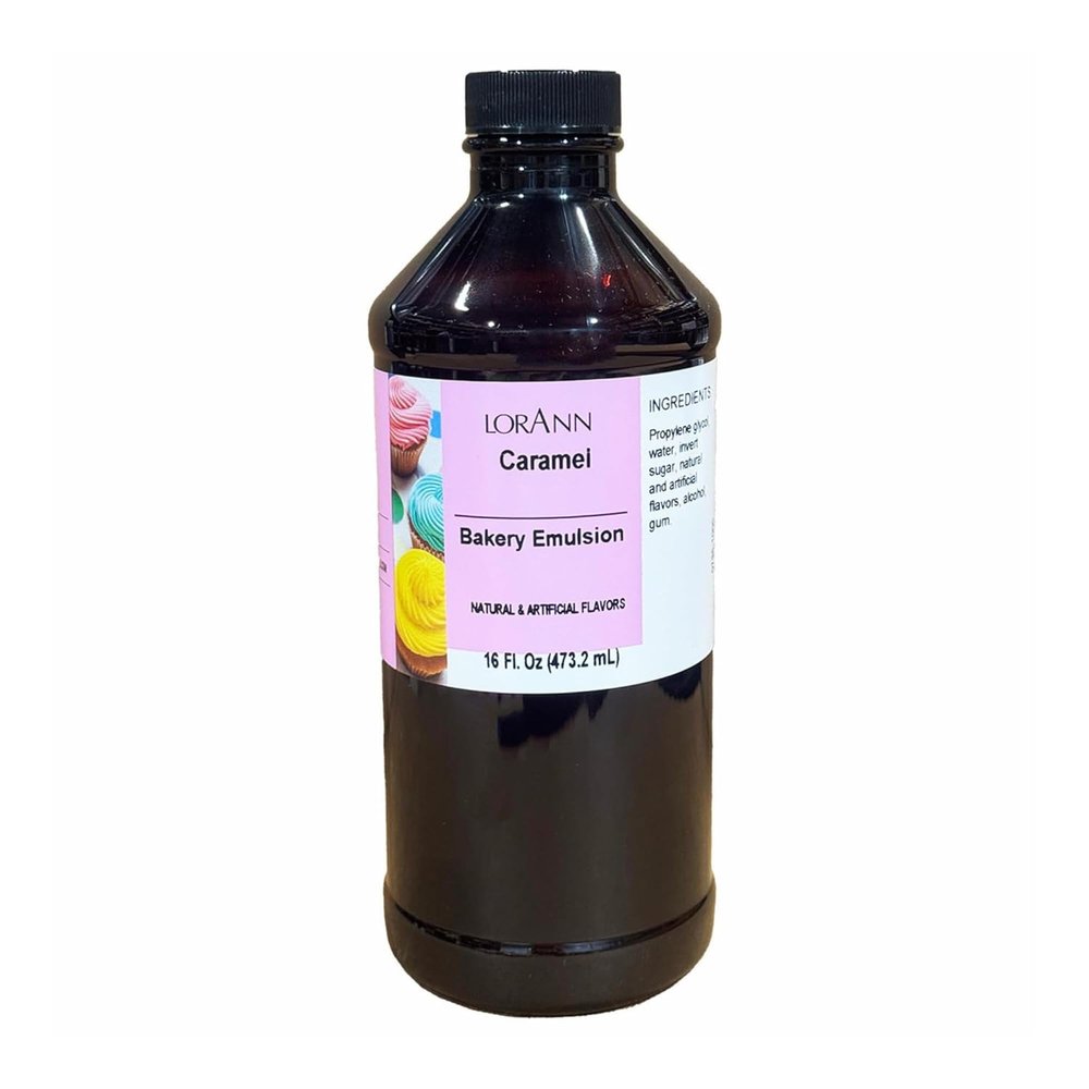 Lorann Oils Caramel Bakery Emulsion: Rich Flavor, Perfect for Boosting Sweet Caramel Notes in Cakes, Cookies & Desserts, Gluten-Free, Keto-Friendly, Extract Substitute Essential