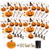 AnapoliZ Halloween Treat Bags | 100 pcs (6 x 9 Inch) |2.5 Mil Crystal Clear Cellophane Bags with Fun Scary Designs | Pumpkins, Witches Cello Bags | Halloween Party Decorations, Spooky Treat Bags view 3