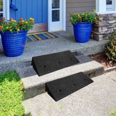 Stair Steps Threshold Doorways Ramp for Wheelchairs/Car, 1.5inch / 2inch / 3inch / 4inch Rise Garage Door Driveway Non-Slip Small Ramps, Load 3tons (Size : 4cm/1.6in)