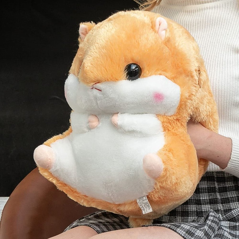 BcofoA Rechargeable hot Water Bottle, with a Strap, Automatic Power Off, Hand in, Warm Waist, Warm Belly, Shoulder Warmer, Essential for Traveling in Cold Winter (Hamster) (Color : Yellow)