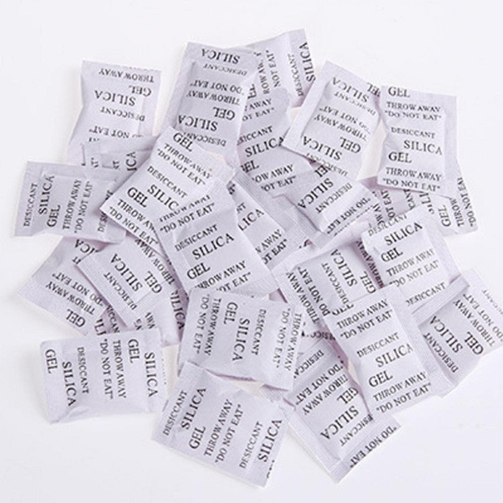 200 Pcs Food Grade Security Silica Gel Desiccant Pack Moisture Absorber Dehumidifier (Size:200 pcs)