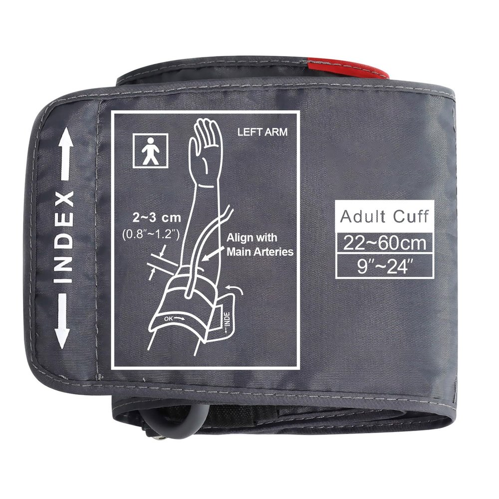 ELERA Extra Large Blood Pressure Cuff (9"-24" | 22-60cm) - XL Replacement BP Cuff for Big Arms, Compatible with Most BP Monitors, Adult Cuff Only - 6 Connectors