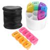 1pc Portable Compartment Travel Pill Organizer with Pu Storage Bag Weekly Medication Dispenser for Vitamins and view 3
