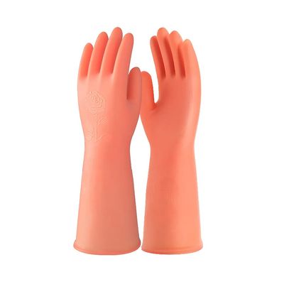 FUFU Gloves Rubber Gloves, Dishwashing Gloves, Kitchen Cleaning Gloves, 2 Pieces, Waterproof and Reusable (Size : L)