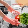 FUFU Gloves Rubber Gloves, Dishwashing Gloves, Kitchen Cleaning Gloves, 2 Pieces, Waterproof and Reusable (Size : S) view 2