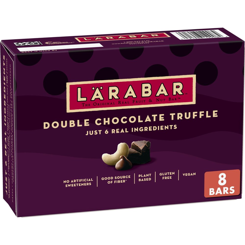 Larabar Double Chocolate Truffle, Gluten Free Vegan Fruit & Nut Bars, 8 ct