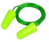 10-100 Pairs HI-VIZ Green Disposable Soft Polyurethane(PU) Foam Ear Plugs with Cord (50) view 1