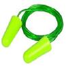 10-100 Pairs HI-VIZ Green Disposable Soft Polyurethane(PU) Foam Ear Plugs with Cord (100) view 1