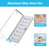 7 Day Pretty Mini Metal Pill Organizer Pill Box Built-in Makeup Mirror with Spring Open Design and 7 Compartment to Hold Vitamins Cod Liver Oil Supplements and Medication (Silver) view 4