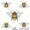 (1637) TWO Individual Paper Luncheon Decoupage Napkins - BEES BUMBLE INSECTS view 1
