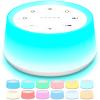 ColorsNoise Sound Machine and White Noise Machine with 30 Soothing Sounds with 12 Colors Baby Night Light with Memory Function (T-White) view 1