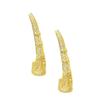 Halloween Costumes 2Pcs Nail Tip Claw Rings Ancient Costume Fingertip Claw Nail Rings Decoration Golden Protectors for Halloween Cosplay Drama Show Decor view 1