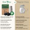 EcoYou Charcoal Bamboo Floss | 2 Non Toxic Natural Floss Refill with Metal Container | Organic Mint & Candelilla Wax | Vegan & Biodegradable | Compatible w/Similar Dental Floss Silk Refill Containers view 4