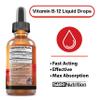 SBR Nutrition Extra Strength 6000mcg Vitamin B12 Sublingual Liquid Drops - Methylcobalamin, VIT B 12 Supports Energy, Max Absorption, 60 Servings, Non-GMO, Vegan Friendly, Manufactured in The USA view 2
