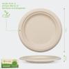 Ecovita 100% Compostable Paper Plates [7 in.]  150 Disposable Plates Eco Friendly Sturdy Tree Free Liquid and Heat Resistant Alternative to Plastic or Paper Plates view 2