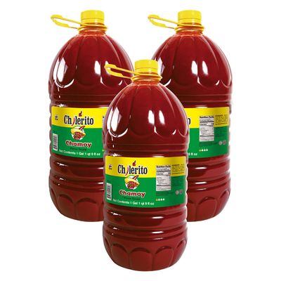 3 Pack Pack EL CHILERITO Sauce Flavor Chamoy 5L/ 166.5 Fl. Oz - Mexican Foods - Excellent For Garnishing Fruits And Snacks - Mexican Flavor - To Share With Friends And Family - Kosher - Natural Ingredients - Chili - Chamoy