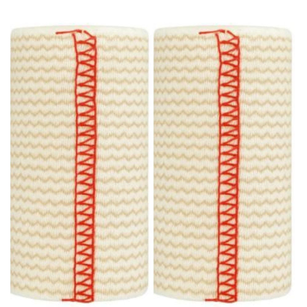 3-inch Premium Grade Elastic Bandage Wrap | Injuries, Sprains, Edema, Support, Compression | Reinforced Ends, Soft-Sturdy Fabric | Self Closures Both Sides | Non-Latex, Reuse | 2-pack | by Spa Slender