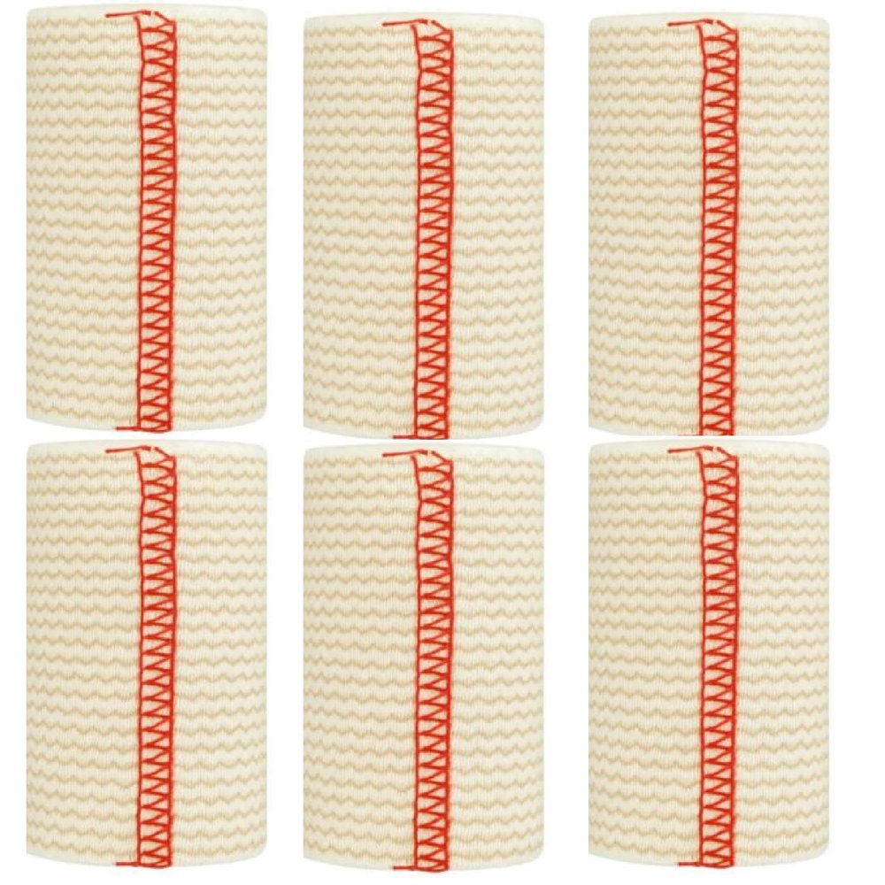 3-inch | Elastic Bandages by Spa Slender | Sports - Hook Loop Closure  Non-Latex - Compression - Injuries - Support | 6-Pack  up to 15 ft Stretched