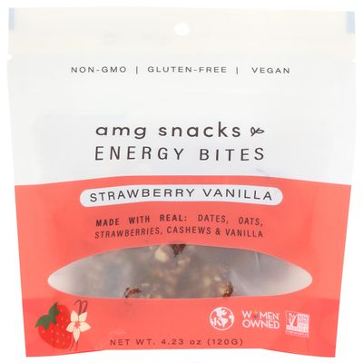 AMG Snacks, Energy Bite Strawberry Vanilla, 4.23 Ounce