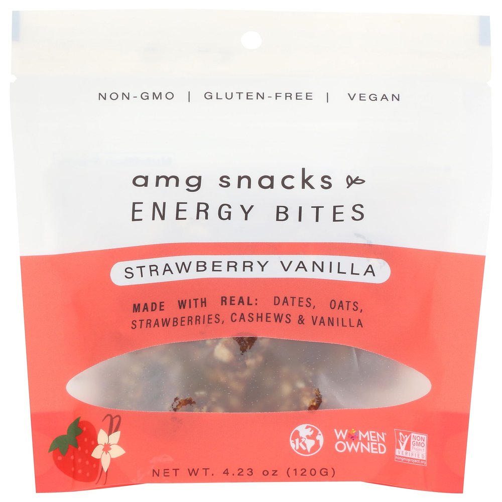 AMG Snacks, Energy Bite Strawberry Vanilla, 4.23 Ounce