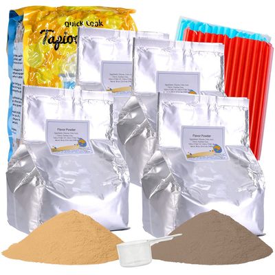BUBBLE TEA SUPPLY Party Kit Coffee and Milk Tea Starter Bubble Tea Kit Gift Set Bubble Tea Boba Instant Boba Milk Tea Tapioca Bubble Tea Bubble Tea Starter Kit Tapioca Balls Boba Tea Powder Variety Bubble Tea Kit Boba for Bobas Drinks