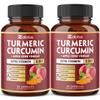 2packs 90 Capsules Turmeric Curcumin + Apple Cinder Vinegar Capsules, 6 Month Supply with Ashwagandha, Ginger, 95% Standardized Curcuminoids, Joint & Absorption Support view 1