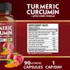 2packs 90 Capsules Turmeric Curcumin + Apple Cinder Vinegar Capsules, 6 Month Supply with Ashwagandha, Ginger, 95% Standardized Curcuminoids, Joint & Absorption Support view 2
