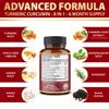 2packs 90 Capsules Turmeric Curcumin + Apple Cinder Vinegar Capsules, 6 Month Supply with Ashwagandha, Ginger, 95% Standardized Curcuminoids, Joint & Absorption Support view 4
