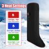 17.3In Ultralong Leg Warmer for Foot Ankle Calf, Wearable Electric Foot Warmer Bootie Large Zipper Opening Carbon Fiber Heated Calf Warmer for Circulation, Pain and Swollen Relief view 3