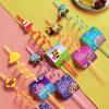 24 Reusable Construction Plastic Straws Excavator Bulldozer Blender Truck for Construction Theme Birthday Party Supplies Gift Favors with 2 Cleaning Brushes view 3