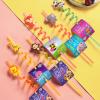 24 Reusable Jungle Animal Plastic Straws for Lion Fox Zebra Giraffe Safari Birthday Party Supplies Favors,Woodland Party Gift Favors with 2 Cleaning Brushes view 3