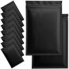 100 Pack Smell Proof Mylar Bags for Food Storage - 5.9 x 8.7 Inch Resealable Packaging Pouch Bags for Small Business Lipgloss Jewelry Matte Black view 1