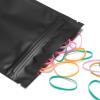 100 Pack Smell Proof Mylar Bags for Food Storage - 4 x 6 Inch Resealable Packaging Pouch Bags for Small Business Lipgloss Jewelry Matte Black view 3