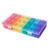 1pc 21 Pill Box Travel Pill Case Pill Sorter Dispenser Container Portable Pill Container Travel Medicine Container First Aid Travel Medication Pill Accessory Suitcase Daily Use Pp view 1