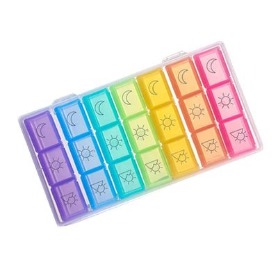 1pc 21 Pill Box Pill Accessory Medicine Holder Sealed Grids Case Storage Container Holder Medicine Organizer