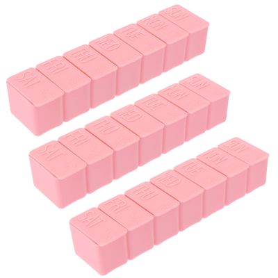 3pcs Portable Travel Medicine Storage Boxes Convenient Type Design Compartments Lightweight and Compact Organizer for Easy Daily Use and Travel
