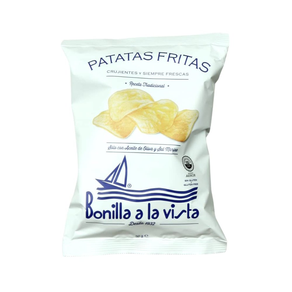 Bonilla A La Vista Potato Chips Patatas Fritas 12 Pack 50g/1.76 Oz