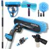 IGADPole 20 FT Water-Fed Washing Kit with Soap-Dispenser, Brush, 10 Squeegee & Cobweb Duster for Windows, Gutters, Solar Panels & Exterior Walls view 1