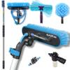 IGADPole 17 FT Water-Fed Washing Kit with Soap-Dispenser, Brush, 10 Squeegee & Cobweb Duster for Windows, Gutters, Solar Panels & Exterior Walls view 1