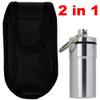 2 in1 Canvas Pouch with Rotating Belt Clip + Aluminum Alloy Waterproof Pill Case. The Best 2-in-1, More Convenient and Safer to Carry, for Emergency Aspirin & Nitroglycerin, etc. (BS-Original) view 3